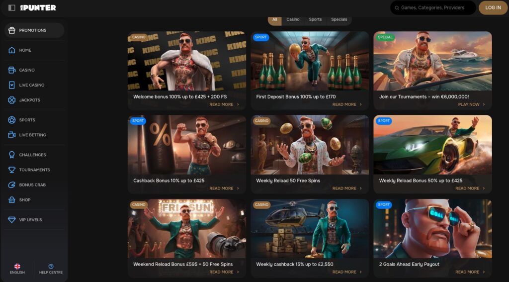 Mr Punter Promotions Page