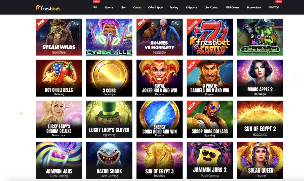 Freshbet Casino Games Library 