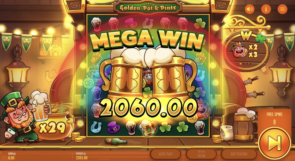 The Golden Pot & Pints huge slot win
