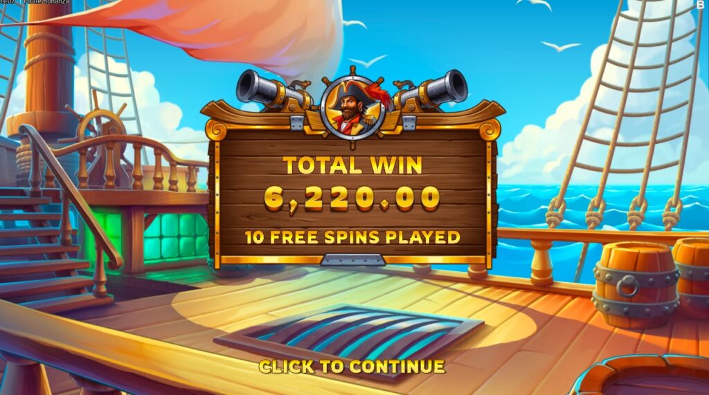 Pirate Bonanza huge slot win
