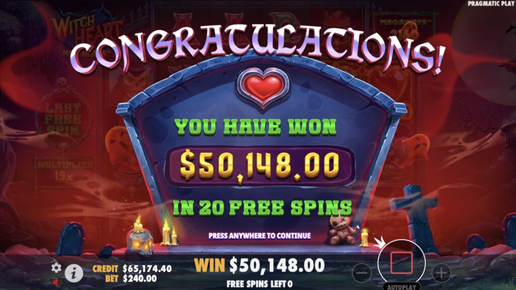 Witch Heart Megaways Slot Big Win