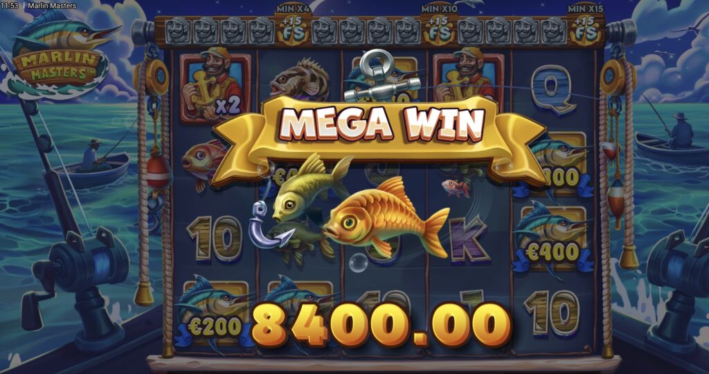 Marlin Masters free spins bonus round