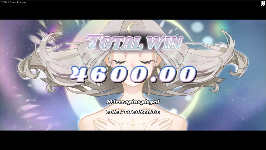 Cloud Princess huge slot win