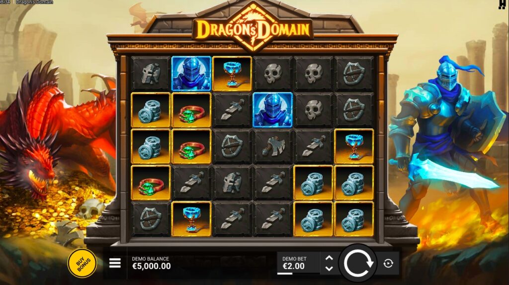 Dragon's Domain slot gameplay