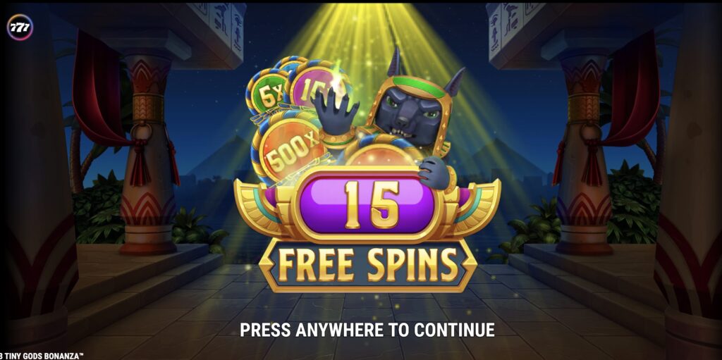 3 Tiny Gods Bonanza free spins gameplay
