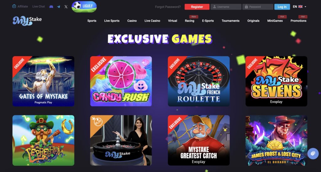 Mystake Casino games library