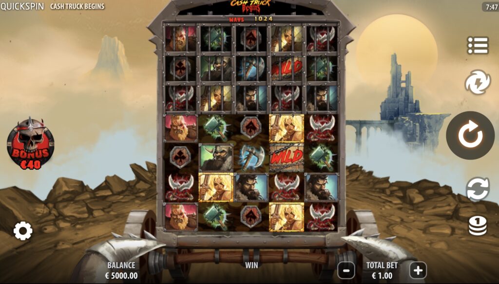 Cash Truck Begins slot gameplay