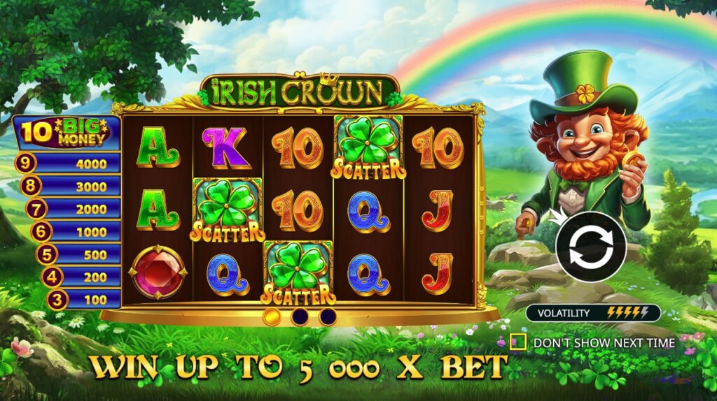 Irish Crown slot gameplay