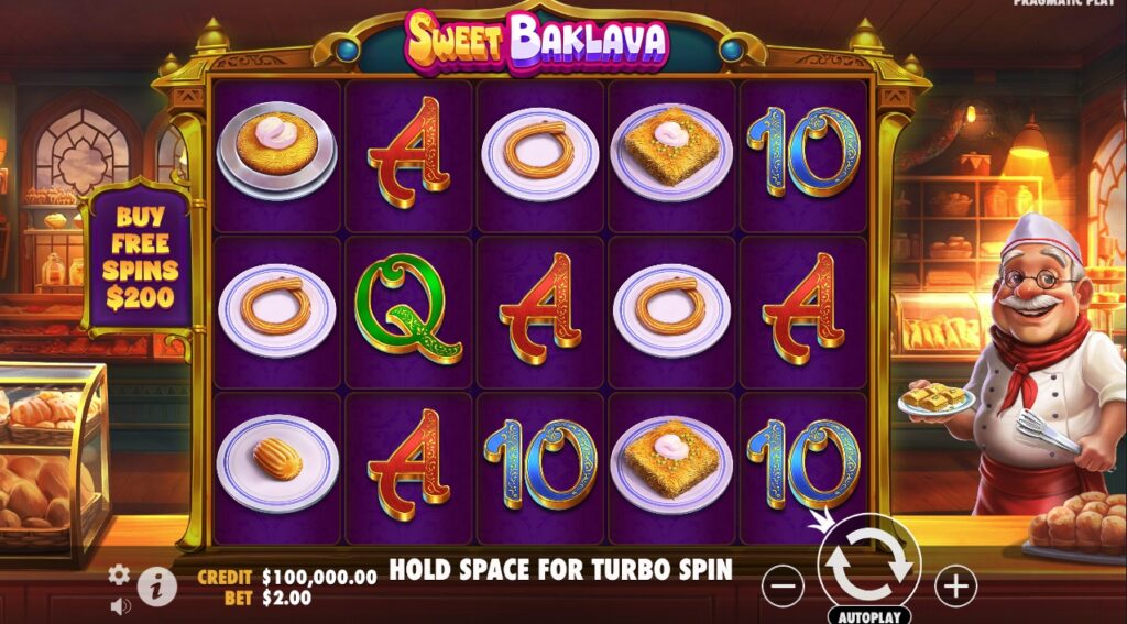 Sweet Baklava free spins gameplay