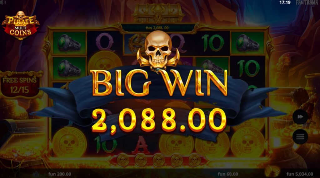 Pirate Multi Coins paylines and features