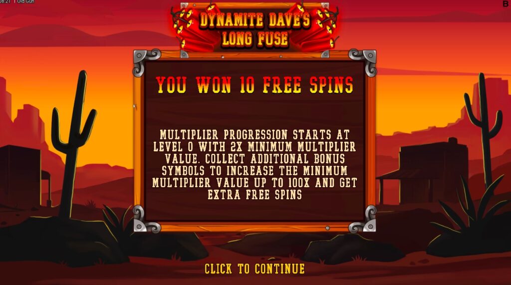 Old Gun free spins bonus rounds
