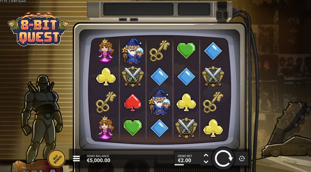 8 Bit Quest slot gameplay