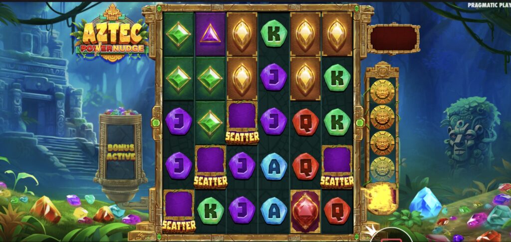 Aztec Powernudge bonus feature gameplay