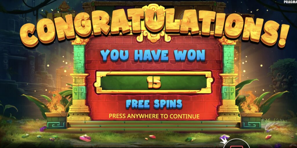 Aztec Powernudge free spins slot feature