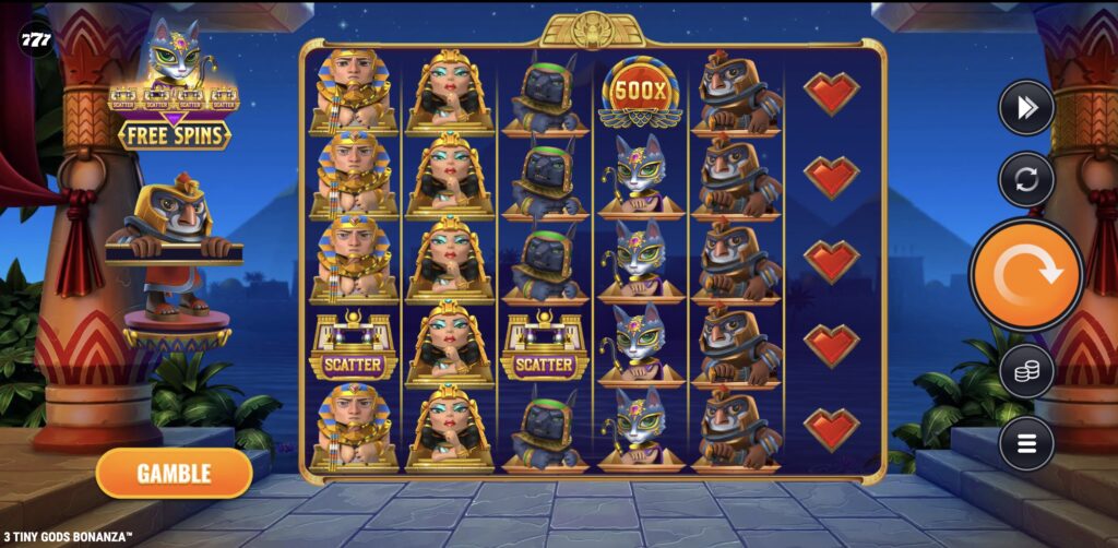 3 Tiny Gods Bonanza slot gameplay