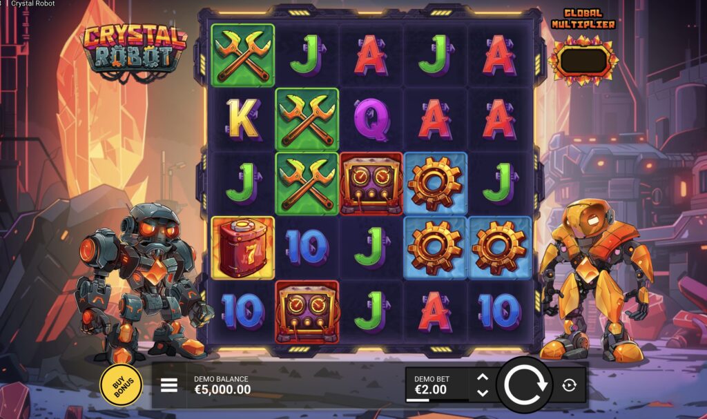 Crystal Robot slot gameplay