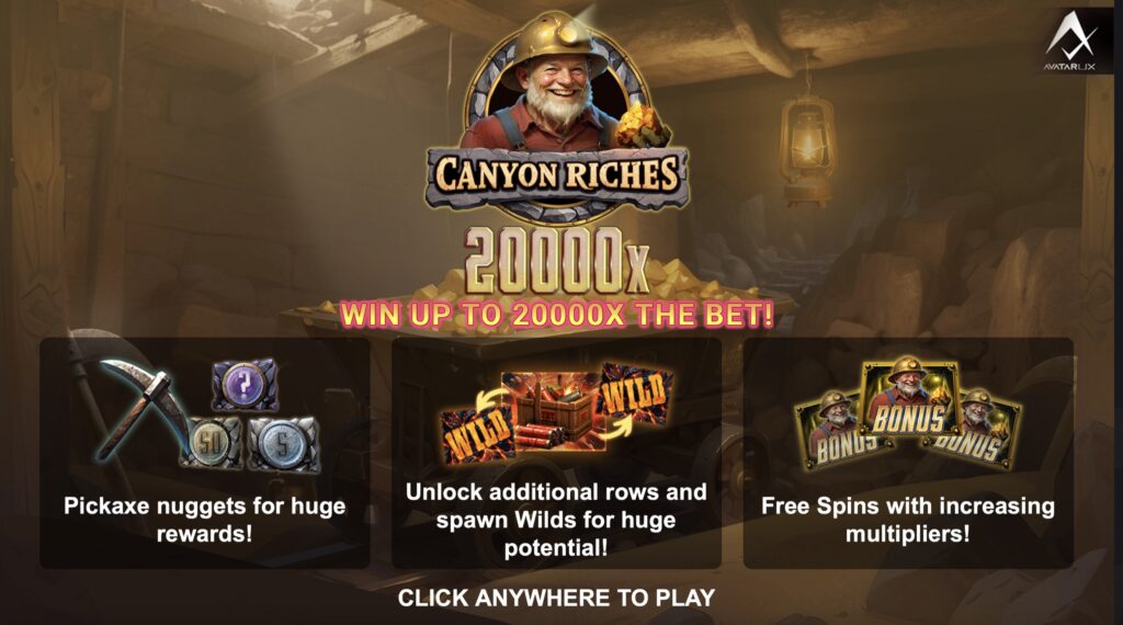 Canyon Riches bonus buy options