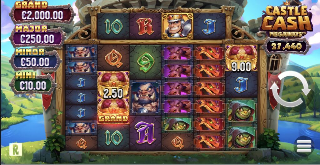 Castle Cash Megaways gameplay