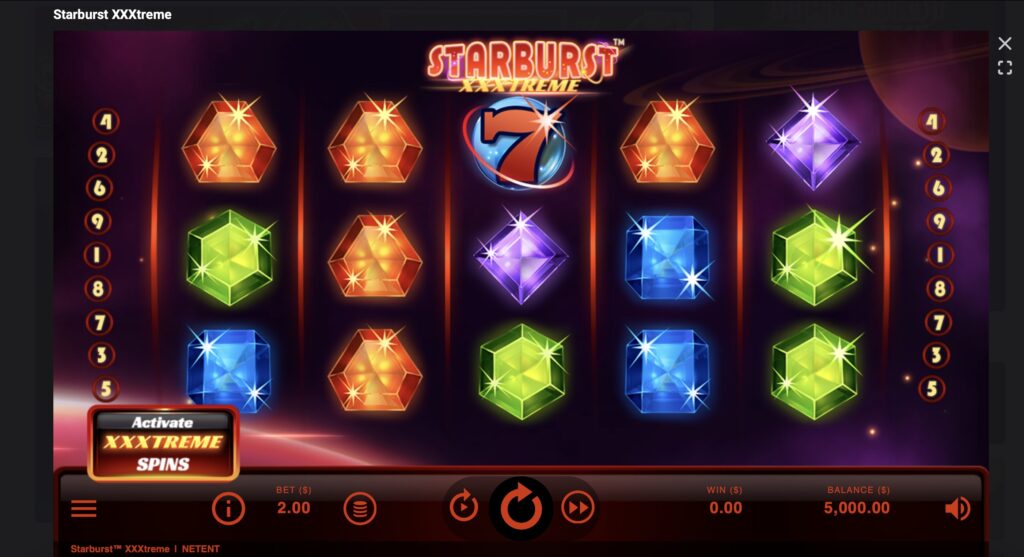 Starburst XXXtreme gameplay