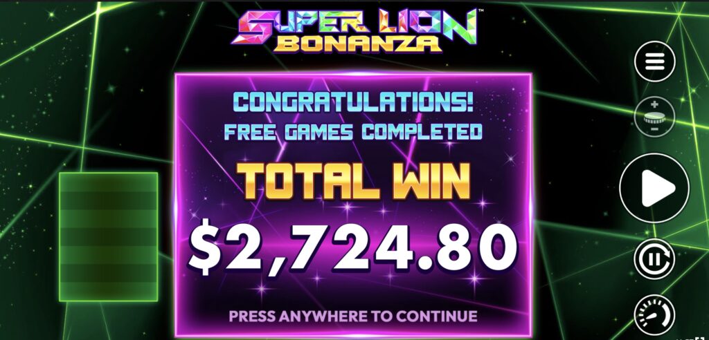 Super Lion Bonanza slot bonus buy rounds