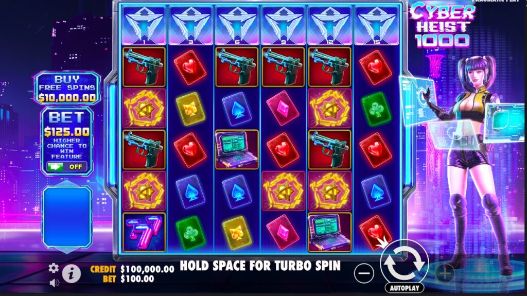Cyber Heist 1000 slot gameplay