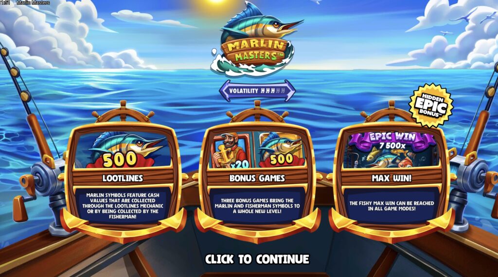 Marlin Masters slot paylines and features
