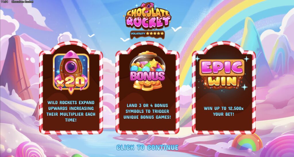 Chocolate Rocket slot payouts and features