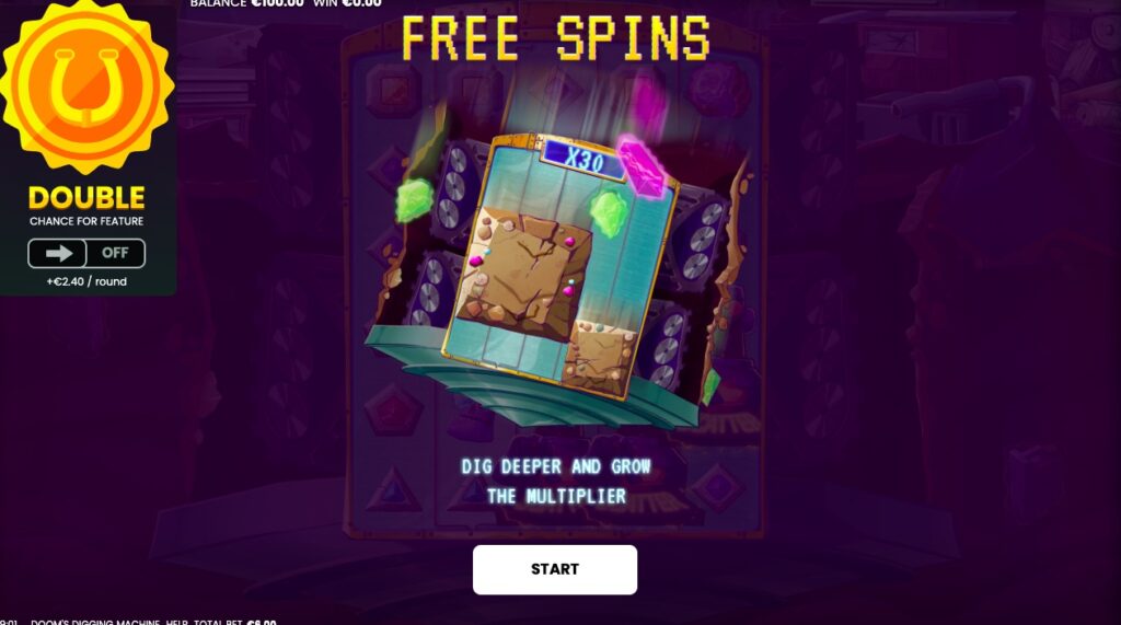 Doom's Digging Machine free spins bonus rounds