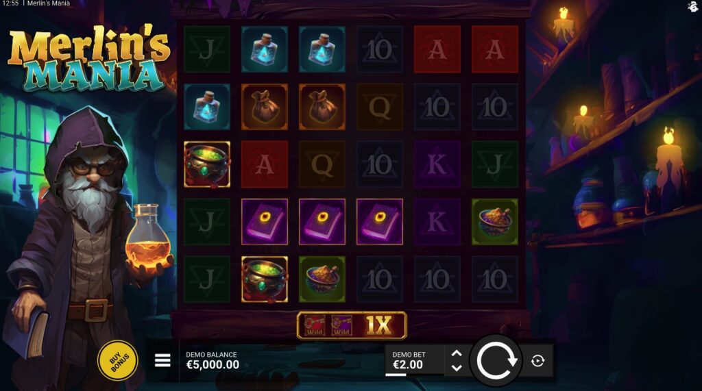 Merlins Mania slot gameplay