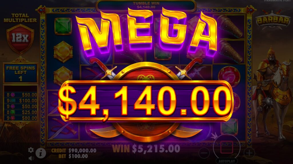 Barbar huge slot win
