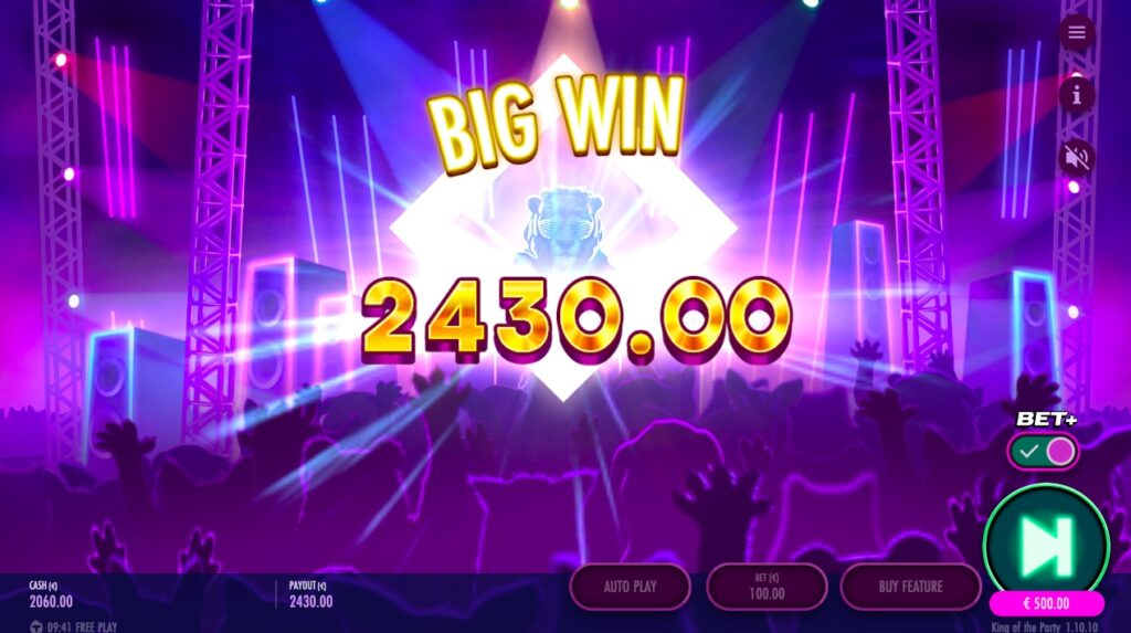 King Of The Party huge slot win