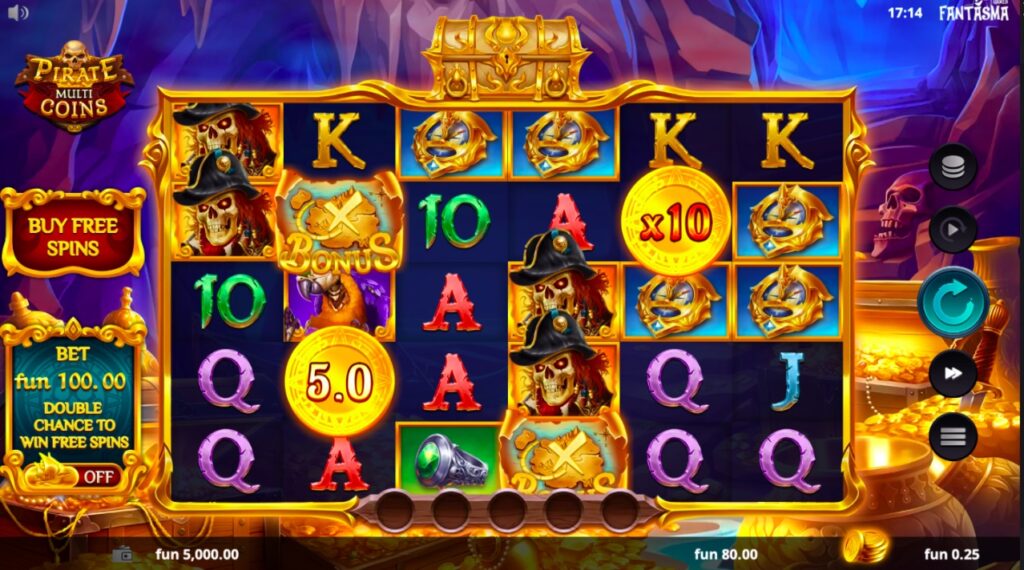 Pirate Multi Coins slot gameplay
