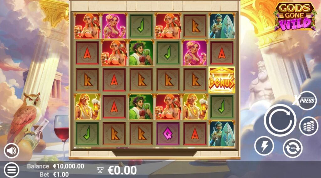 Gods Gone Wild slot gameplay