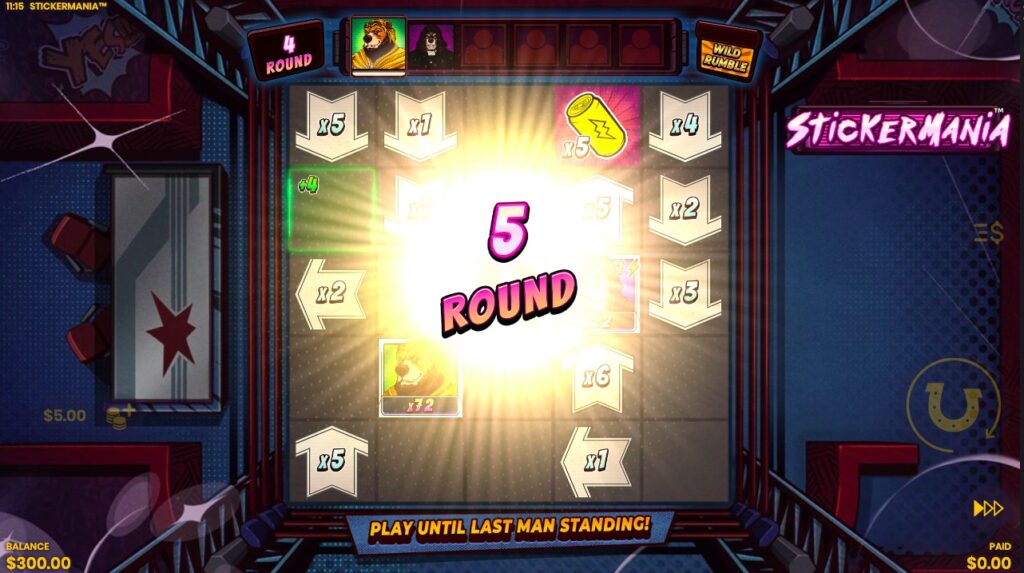 Stickermania free spins gameplay