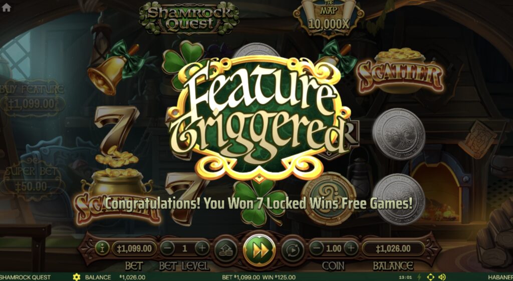 Shamrock Quest payouts and paylines