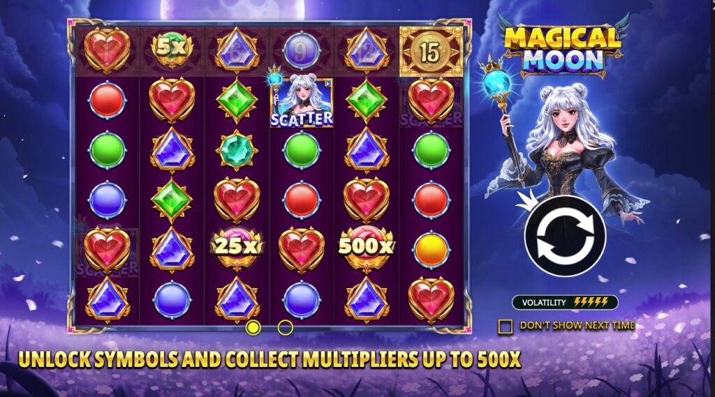 Magical Moon slot gameplay 