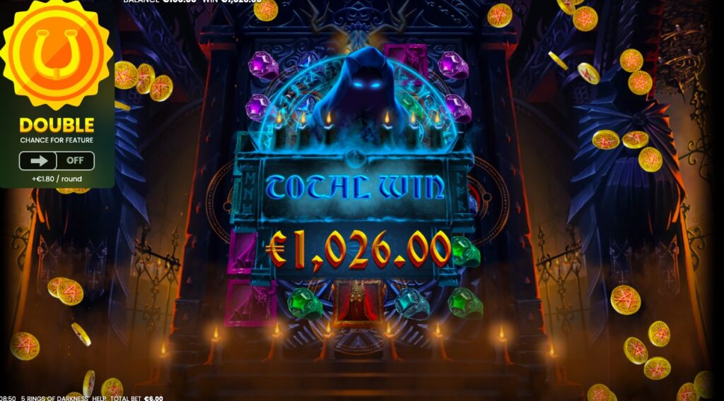 5 Rings Of Darkness huge slot win
