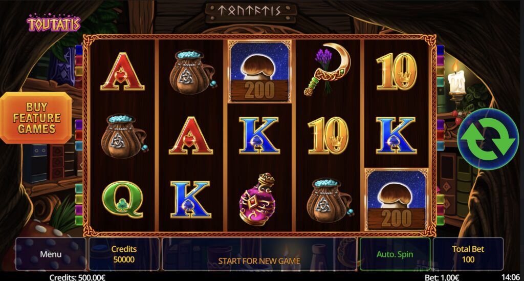 Toutatis slot gameplay