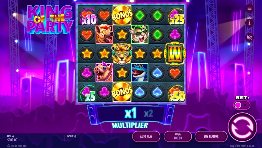 King Of The Party slot gameplay