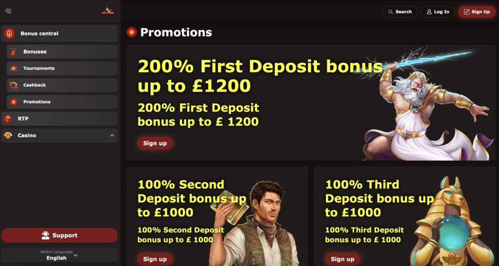 Mr Jones casino promotions page