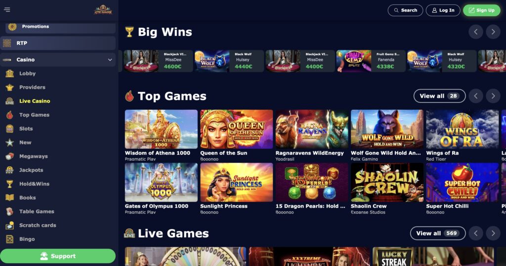 Aztec Paradice casino games library