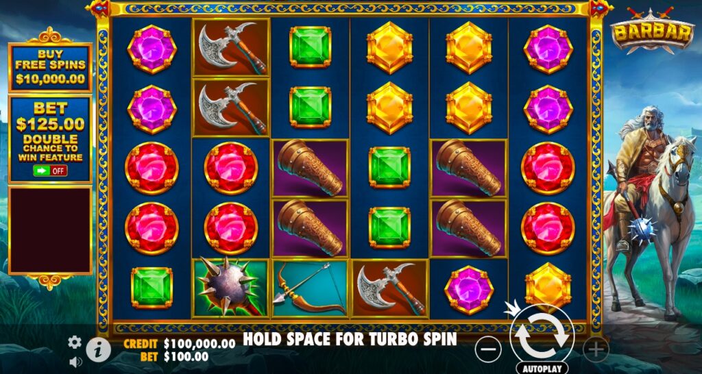 Barbar slot gameplay