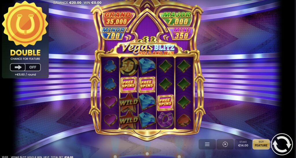 Vegas Blitz Hold & Win bonus buy rounds