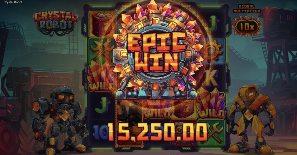 Crystal Robot free spins slot feature