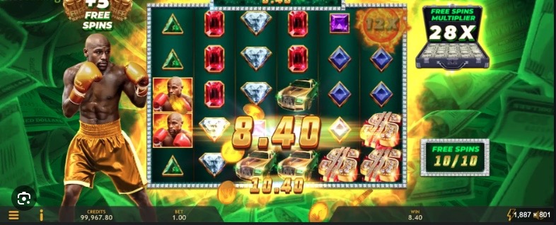 Money Mayweather slot gameplay