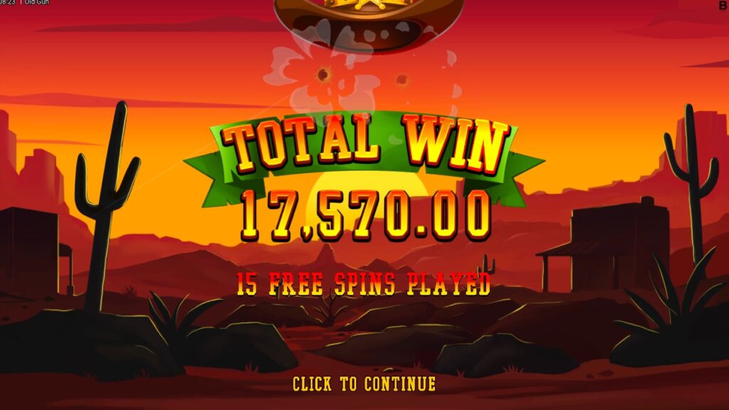 Old Gun huge slot win