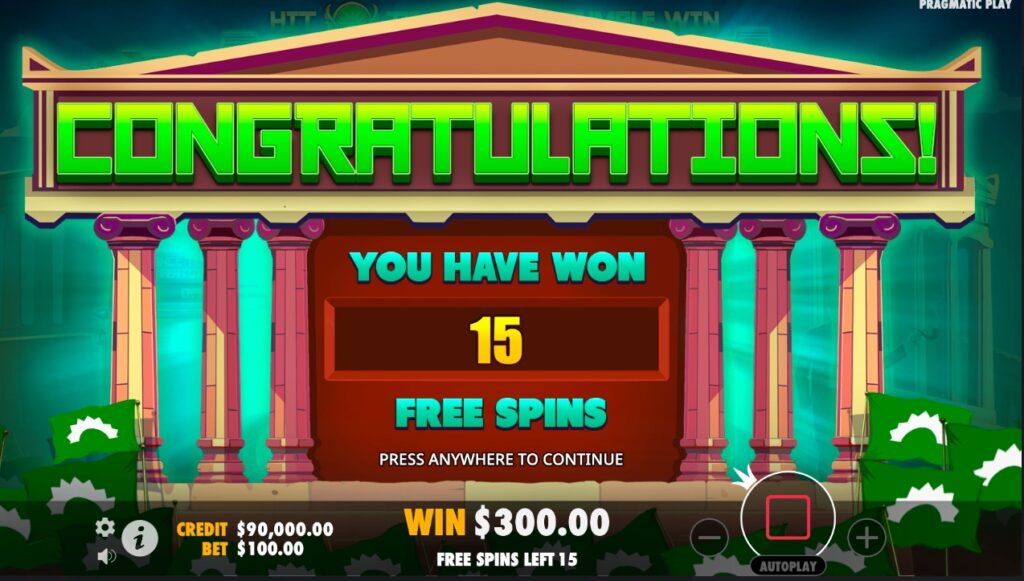 The Green Sun free spins bonus rounds