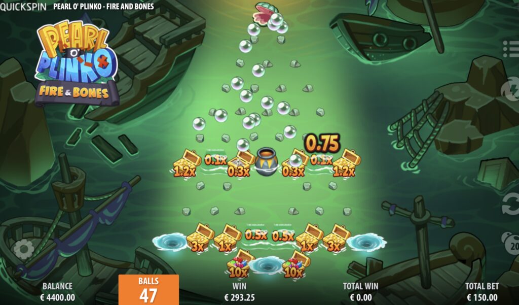 Pearl O' Plinko Fire & Bones slot bonus rounds