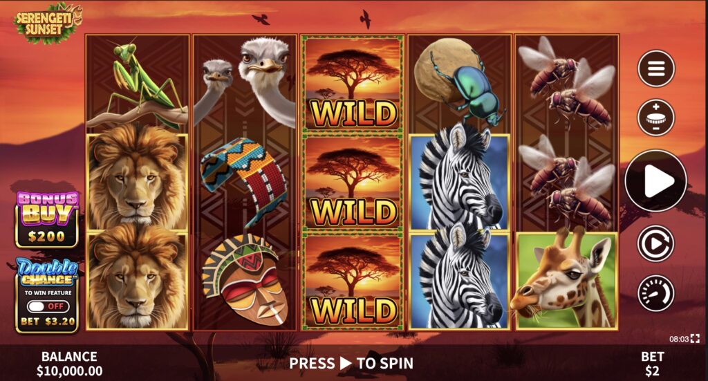 Serengeti Sunset slot gameplay