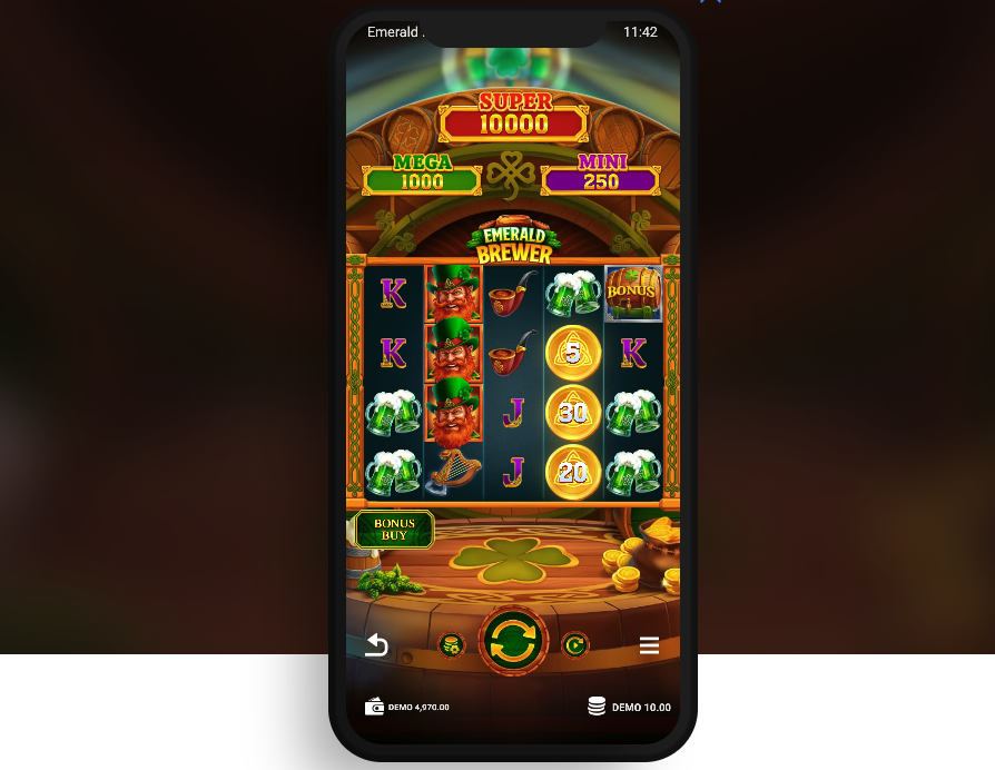 Emerald Brewer mobile game play